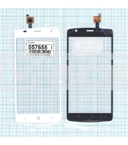 Сенсорное стекло (тачскрин) для ZTE Blade L5 Plus, белое