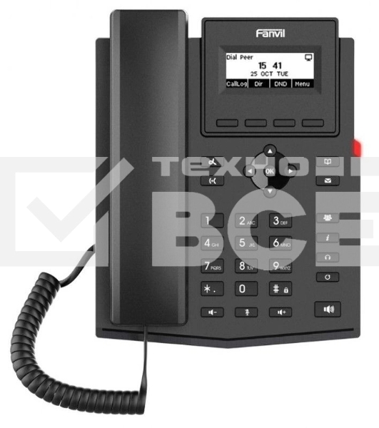 Телефон IP Fanvil X301W c б/п черный