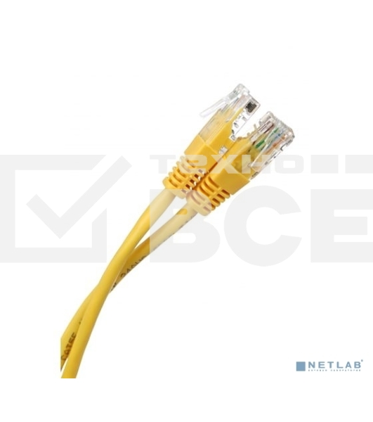 Патч-корд литой Aopen/Qust UTP кат.5е 3м желтый 
