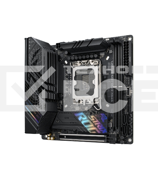Материнская плата ASUS ROG STRIX B760-I GAMING WIFI, LGA 1700, Intel B760, 2xDDR5, 4xSATA, 2xM.2, 1xPCIe 5.0 x16, 1xHDMI, 1xDP, 1x 2.5Gb LAN, 3xUSB-A 2.0, 3xUSB-A 3.2 Gen 1, 1xUSB-C 3.2 Gen 1, 1xUSB-C 3.2 Gen 2x2, 5x3.5 мм, 7.1, Mini-ITX