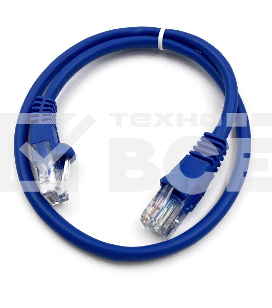 Патч-корд Buro UTP 4 пары cat5E CCA molded 0.25м голубой RJ-45 (m)-RJ-45 (m)