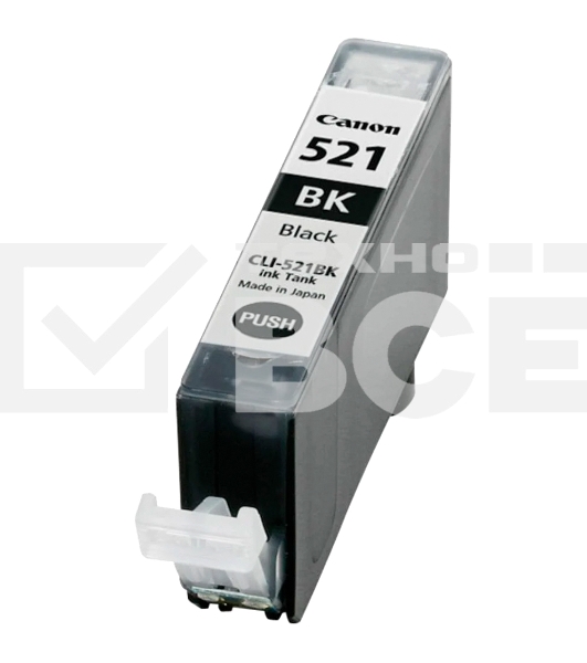 Картридж струйный CLI-521Bk (2933B004) черный (9 мл.) для Canon Pixma iP3600, 4600, MP540,MP620, MP630, MP980