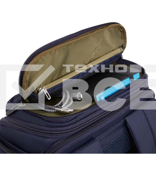 Сумка дорожная Piquadro Brief2 BV6154BR2/BLU, нейлон/натур.кожа, синий