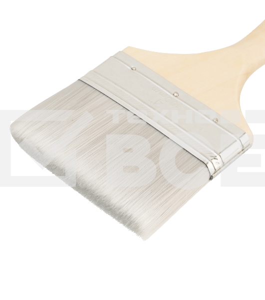 Кисть плоская для лаков 'Евро' 4', искусственная щетина, деревянная рукоятка MTX 83090