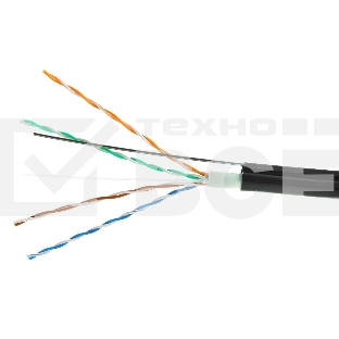 Кабель Cablexpert Россия UPC-5051E-4-CU-OUTR/100, UTP outdoor 4x2x0.51 на тросу, медный, кат.5e, однож., 100м, box, черный
