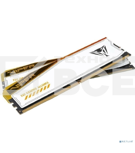 Оперативная память Patriot Viper Elite 5 TUF Gaming, DDR5, 48GB (2x24 GB), 6000 MHz, CL36, радиатор, RGB, белый