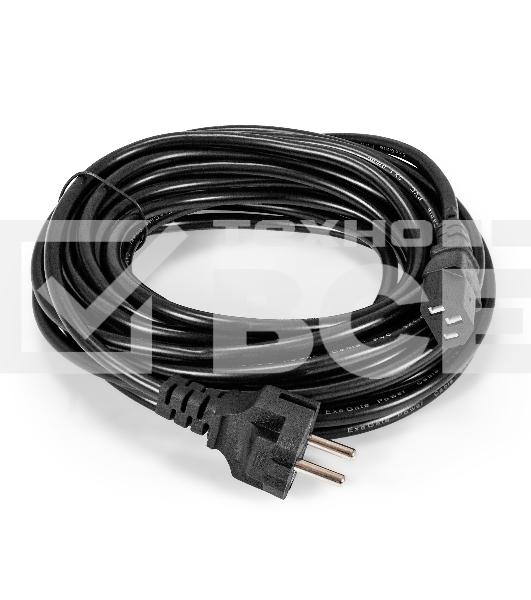 Кабель питания ExeGate Special PC-10S (Евровилка Schuko->C13, 3*1.0mm2, CCA, черный, 10м)