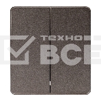 Выключатель Kranz ROUND 2 кл для жалюзи возвратный 10А с/у титан, фото 1