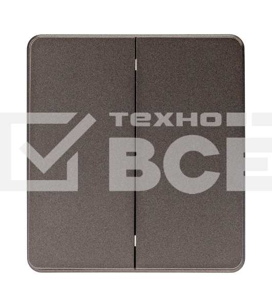 Выключатель Kranz ROUND 2 кл для жалюзи возвратный 10А с/у титан