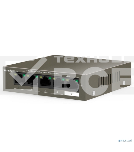 Коммутатор 5PORT 1000M 4POE Tenda TEG1105P-4-63W