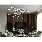 Потолочный светодиодный светильник Ambrella light FL6242 BK черный 135W 3000K-6400K 900*750*230 (ПДУ ИК), фото6