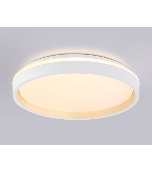 Светодиодный светильник RGB Ambrella light FZ607 WH/GD белый/золото IP20 66W 3000K-6500K+RGB D490*85 (ПДУ ИК)