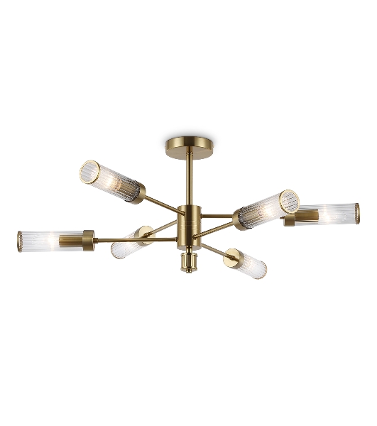 Люстра Ambrella light LH55161/6 BS/CL латунь/прозрачный E14/6 max 40W D830*330