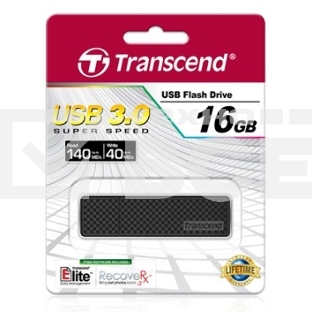 Флешка USB Transcend JetFlash 780 (TS16GJF780), 16 Gb, USB 3.0, R/W 140/40, черный/серебристый
