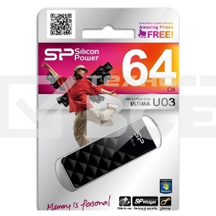 Флешка USB Silicon Power R/W USB Drive 64Gb Ultima U03 SP064GBUF2U03V1K USB2.0, Black