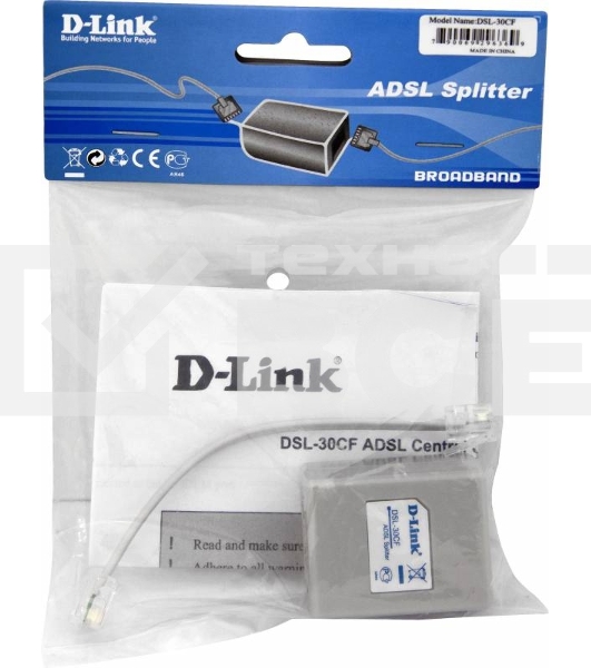 Сплиттер xDSL D-Link DSL-30CF/RS RJ-11 ADSL Annex A