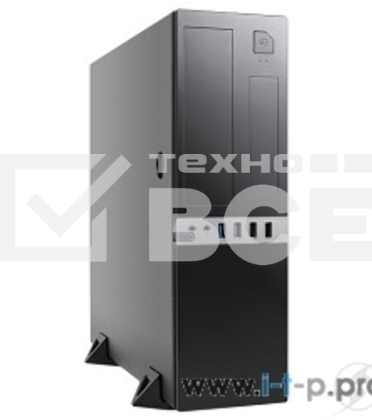 Компьютерный корпус с блоком питания 300Вт. Сase Foxline mATX Desktop 300W, 2xUSB3.0, 2xUSB2.0, toolless, Black, 8cm. fan, powercord