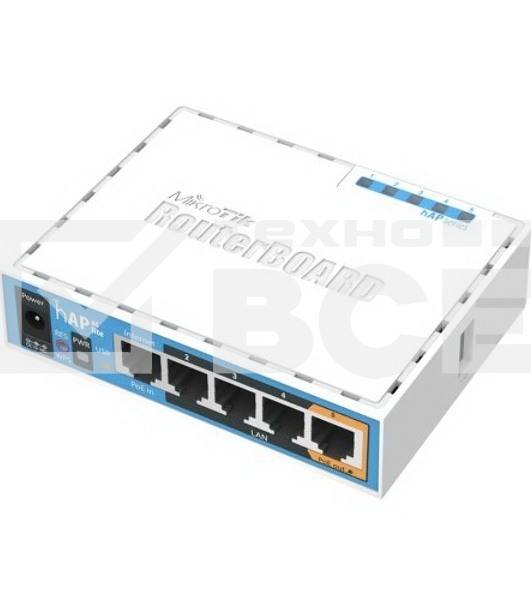 Роутер MikroTik RB952Ui-5ac2nD 2.4+5 ГГц, 802.11a/b/g/n/ac, MIMO 2x2, 5x Ethernet