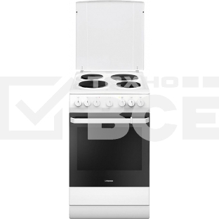 Плита электрическая Hansa FCEW54109 белый, конфорок 4 шт, духовка 65 л, 50 см x 85 см x 60 см