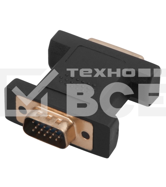 Переходник Rexant (17-6808) ПЕРЕХОДНИК шт.VGA - гн.DVI-I позолоченный GOLD