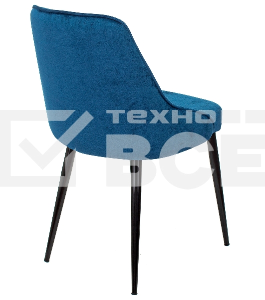 Стул для кухни Бюрократ KF-5_2 Velvet 29 комплект 2шт, темно-синий, металл черный на ножках (KF-5/VELV29_2)