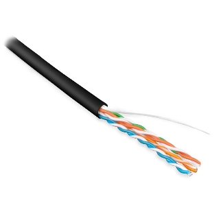 Кабель информационный Hyperline UUTP4-C5E-S24-IN-LSZH-BK-305 кат.5E U/UTP 4X2X24AWG LSZH внутренний 305м черный