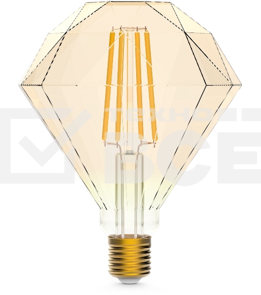 Лампа светодиодная филаментная Gauss Smart Home DIM E27 Diamond Golden 7 Вт 1/40