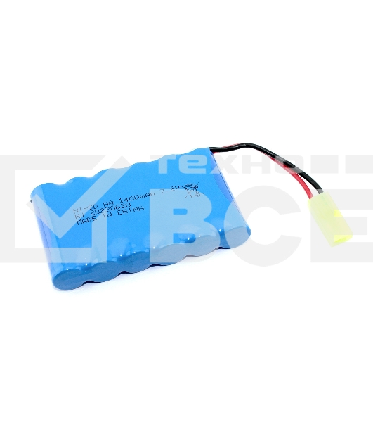 Аккумулятор Ni-Cd 7.2V 1400 mAh AA Flatpack разъем Tamiya