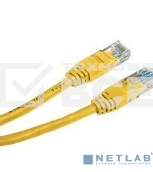 Патч-корд литой Aopen/Qust UTP кат.5е 2м желтый 