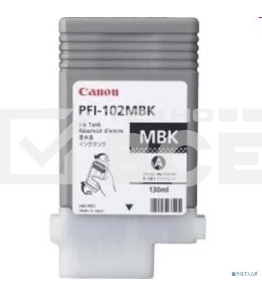 Картридж струйный Canon PFI-102MBk (0894B001) матовый черный, 130 мл., для iPF500/600/700
