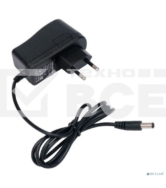 Блок питания узкий Gembird NPA-AC16, 12В/2А, 24Вт, 1 штекер 5,5х2,1мм