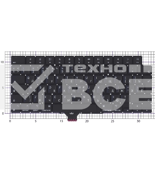 Клавиатура для ноутбука Apple MacBook Pro 14 16 A2442 A2485 Late 2021 Г-образный Enter