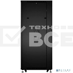 Шкаф серверный напольный Cabeus, IP20, 42U, 2055х800х1000 мм (ВхШхГ), дверь: перфорация, боковая панель: сплошная, разборный, черный, фото 1