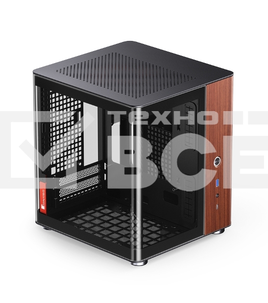 Компьютерный корпус JONSBO TK-0 Black ITX без БП, mini-ITX, micro-ATX, ATX, черный