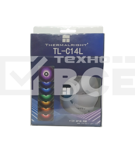 Вентилятор для корпуса Thermalright TL-C14L RGB черный, 140 мм, 1500 об/мин, 26.6 дБ, 4 pin