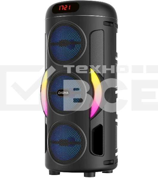 Минисистема Digma D-MC1721 черный 10Вт FM USB BT micro SD