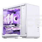 Корпус без блока питания JONSBO U4 Mini, Mini-Tower, TG, no fan, 1xUSB-A 3.0 + 1xUSB-C 3.2, mATX, mITX White, фото6