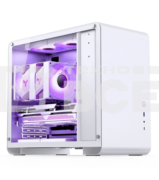 Корпус без блока питания JONSBO U4 Mini, Mini-Tower, TG, no fan, 1xUSB-A 3.0 + 1xUSB-C 3.2, mATX, mITX White