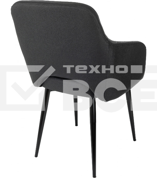 Кресло офисное Бюрократ CH-380F черный, эко.кожа, на ножках металл