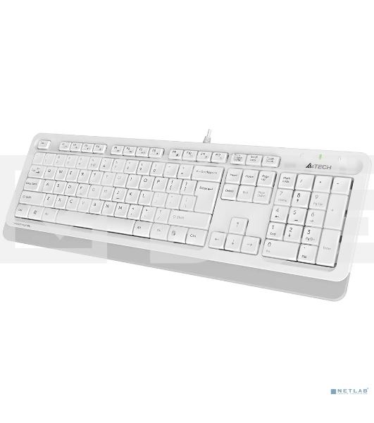 Клавиатура проводная A4Tech Fstyler FK10, USB, белый/серый