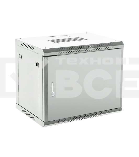 Шкаф коммутационный Rexant настенный 18U 600x600 мм пер. дв. металл серый