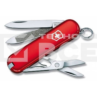 Нож перочинный Victorinox Classic (0.6203) 58мм 7 функций красный