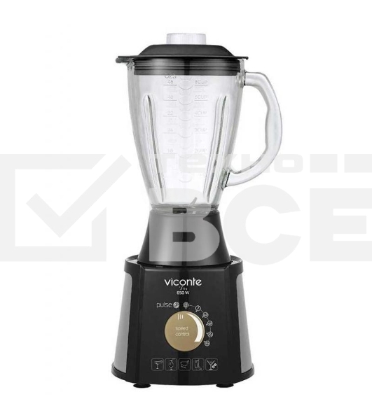 Блендер Viconte VC-4418 Dior , мощность 650 W, чаша из высокопрочного стекла - 1,5 литра, пульсовый режим работы