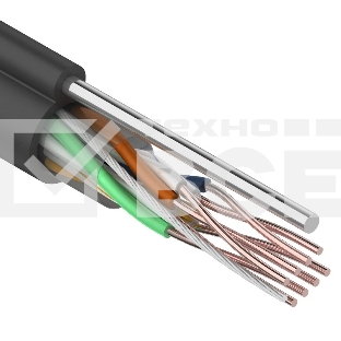 Кабель витая пара Rexant UTP 4PR 24AWG, CAT5e наружный (OUTDOOR) + ТРОС*1 (бухта 305 м)