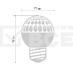 Лампа шар e27 9 LED  Ø50мм красная, фото3