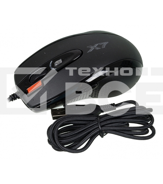 Мышь проводная A4Tech XL-750BK черный, 3600 dpi, USB, кнопки - 7
