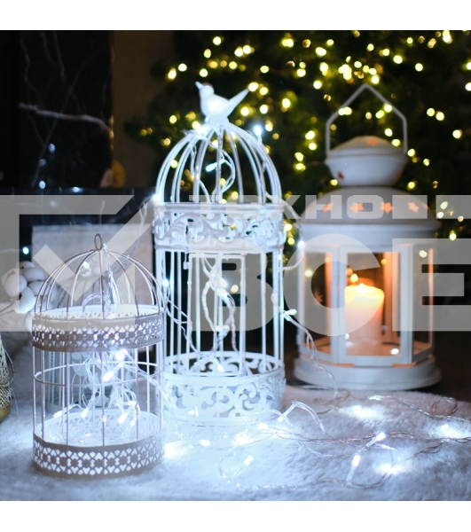 Гирлянда «Твинкл-Лайт» 4 м, 25 LED, прозрачный ПВХ, цвет свечения белый NEON-NIGHT