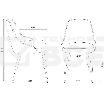 Стул для кухни Бюрократ KF-5 Light 21 песочный, металл черный на ножках (KF-5/LT21), фото5