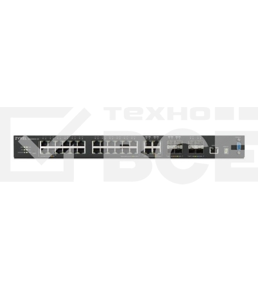 Коммутатор Zyxel XGS4600-32F L3 Managed Switch, 24 port Gig SFP, 4 dual pers.and 4x 10G SFP+, stackable, dual PSU