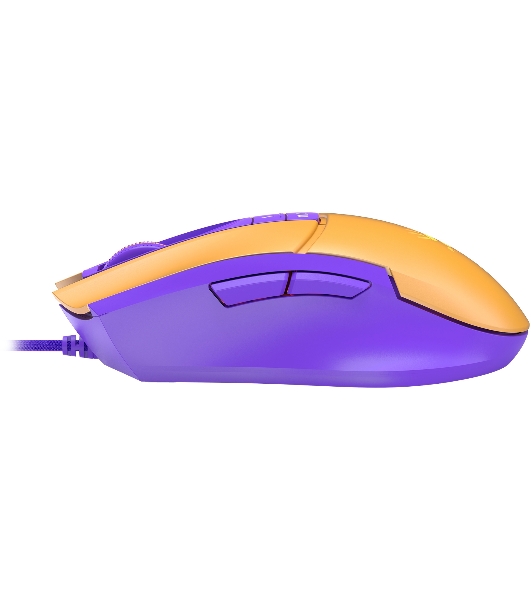 Мышь проводная A4Tech Bloody L65 Max желтый/фиолетовый, 12000 dpi, USB, кнопки - 7